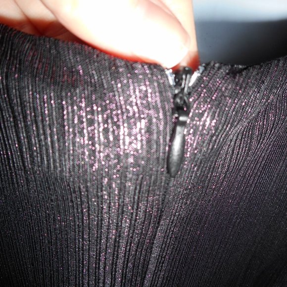 NWT Sam Edelman Purple metallic ruffle dress, 6 - Picture 12 of 14